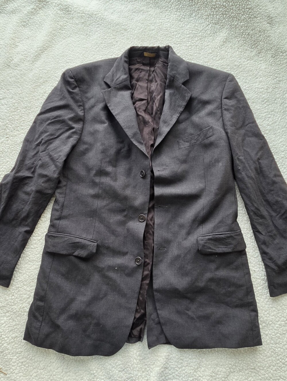 Brooks Brothers Stretch 41L Black Blazer Jacket Wool Blend 346